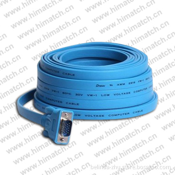 High Dfinition VGA Flat Cable for Tvs, Monitors, Computers